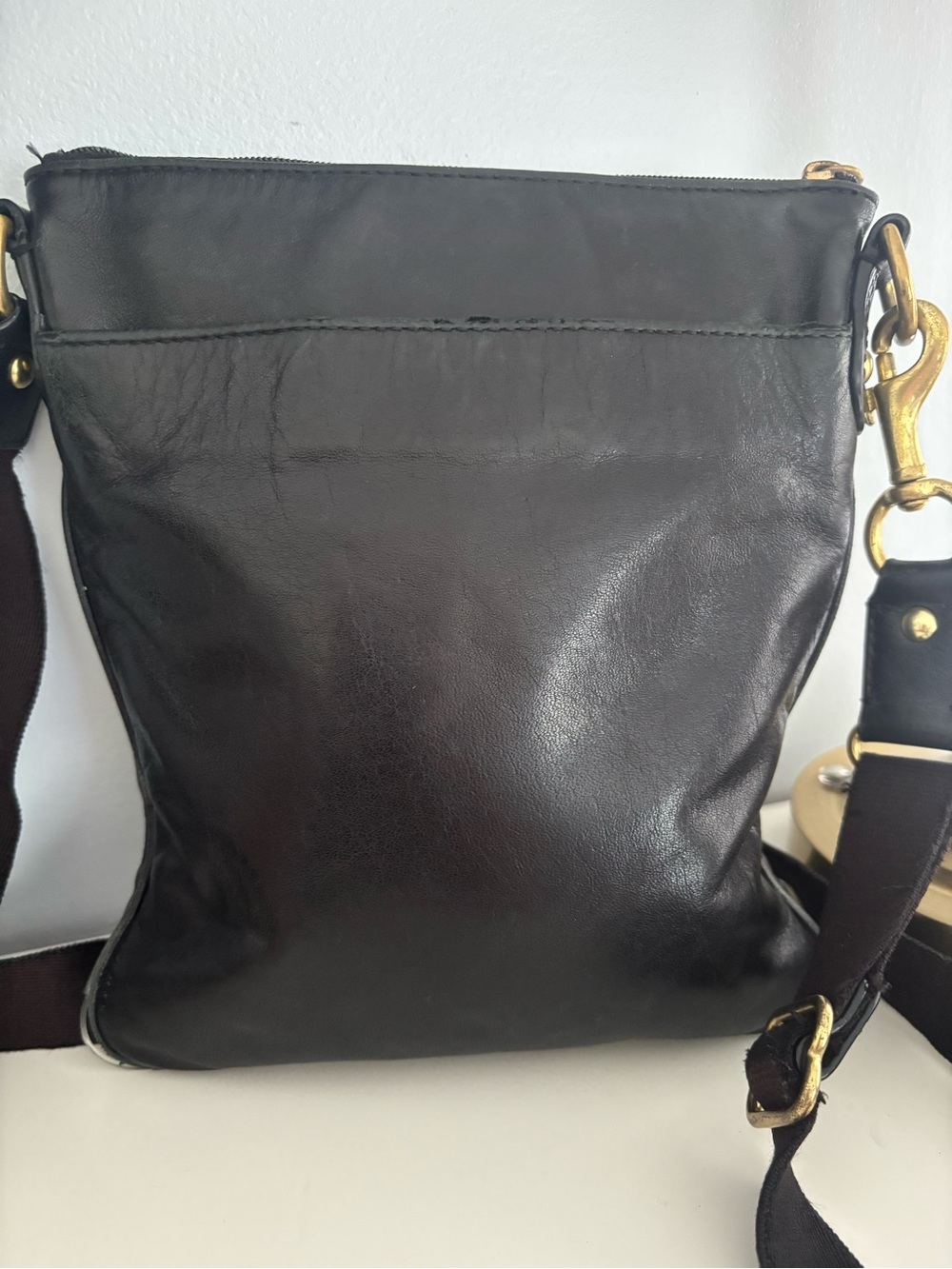 Coach Black Leather Crossbody Bag with Gold-Tone Hardware - Picture 4 of 6